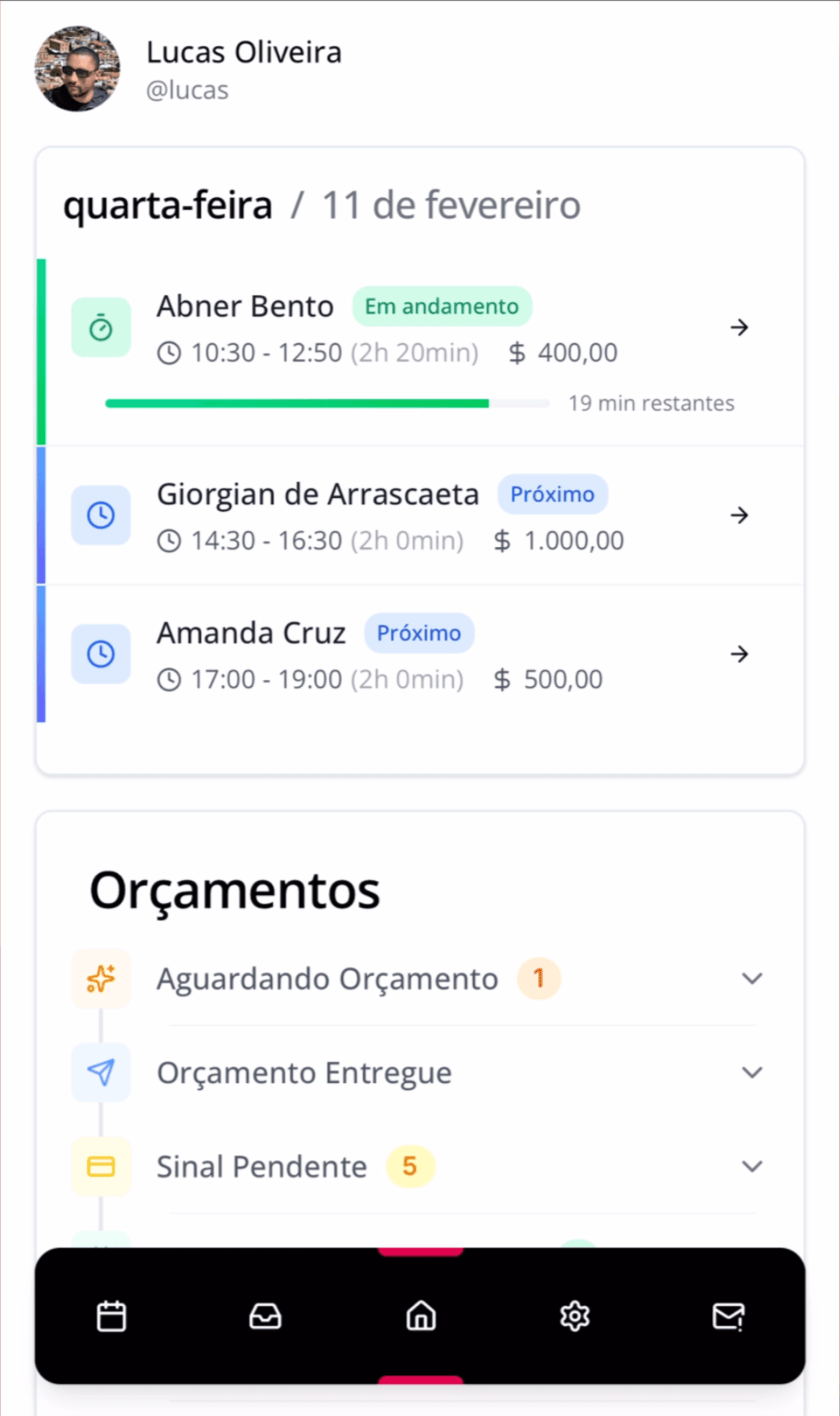 Captura real do dashboard da Hyped