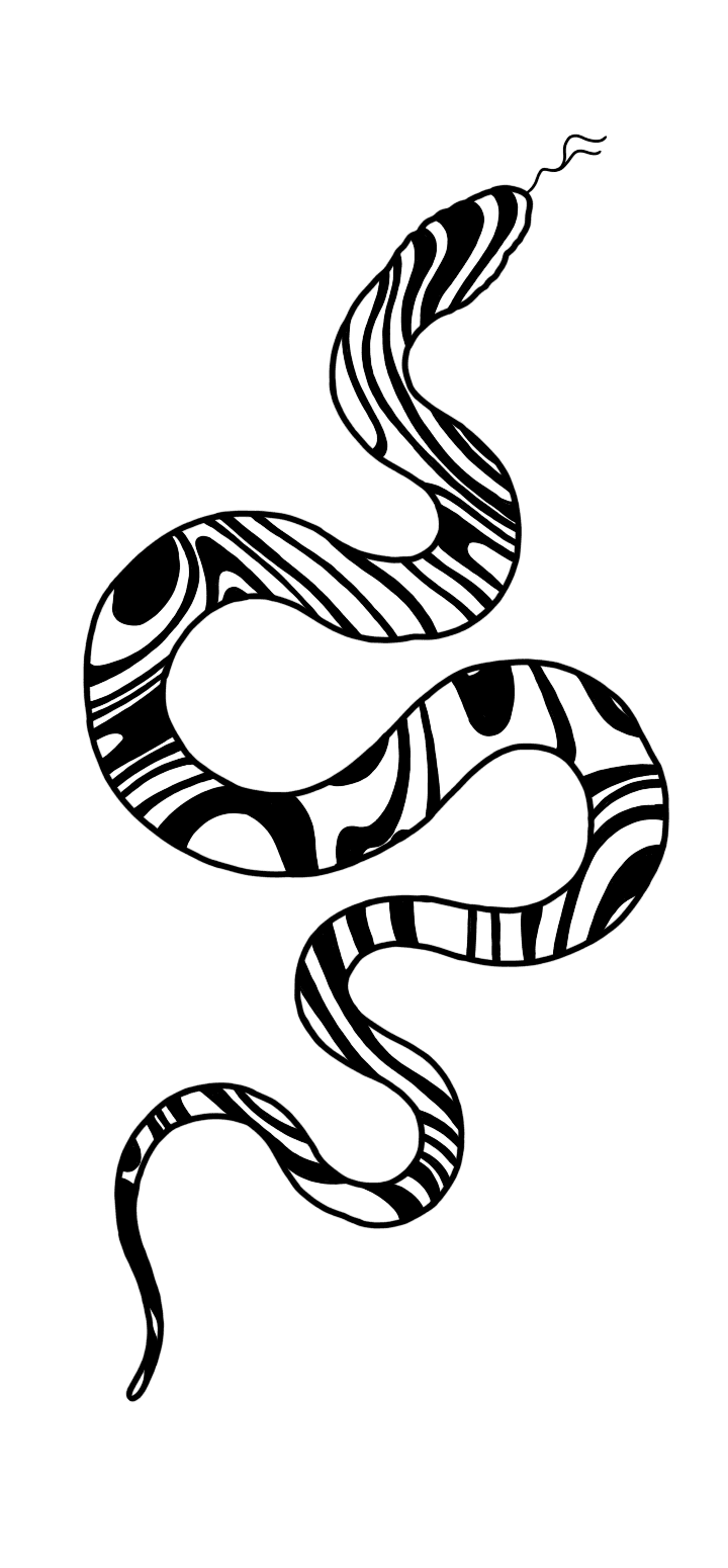 Cobra com suminagashi